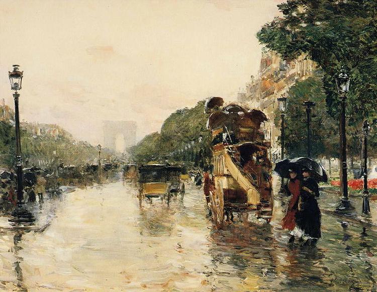 Childe Hassam Champs Elysees Paris oil painting picture